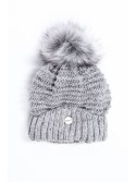 Winter hat with ribbing, dark gray C32 - Online store - Boutique